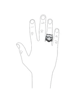 Bling Jewelry Hunter Animal Norse Viking Warrior Signet Fierce Roaring Wolf Head Ring Oxidized .925 Sterling Silver