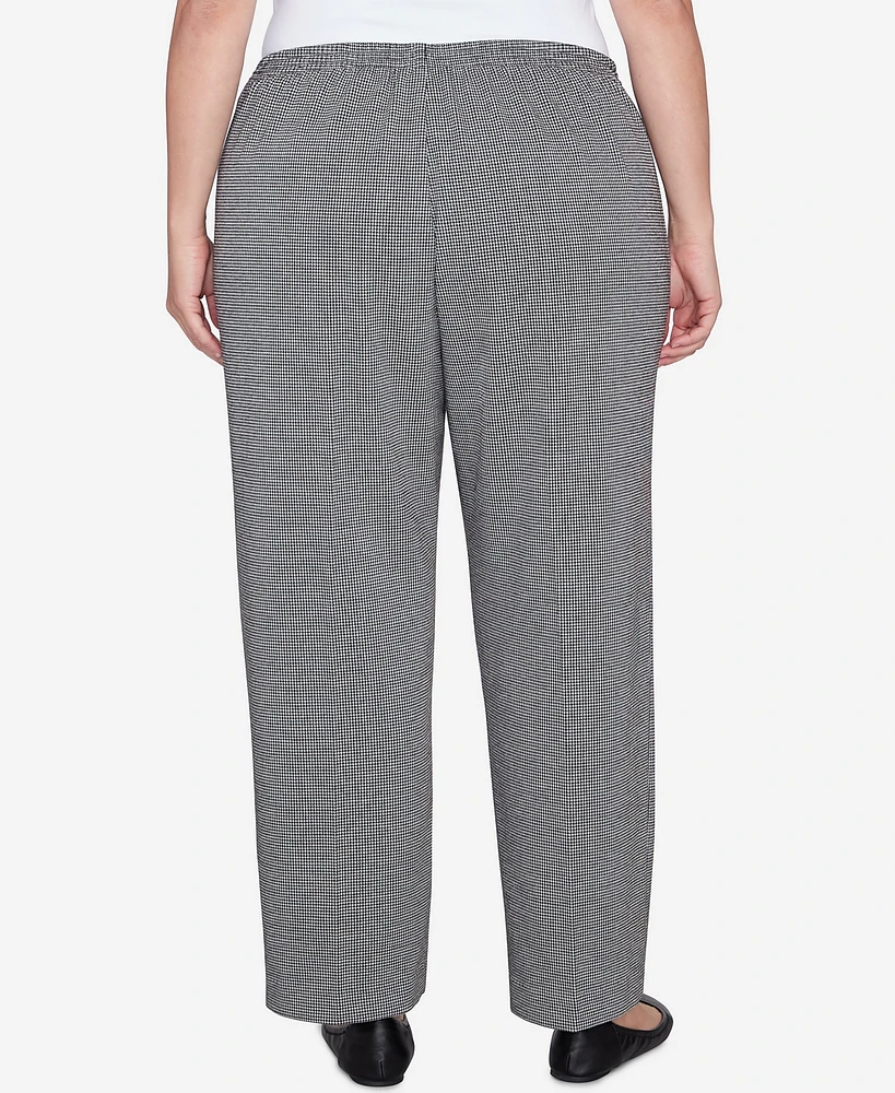 Alfred Dunner Plus Runway Ready Chic Pull On Houndstooth Average Length Pants