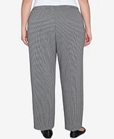 Alfred Dunner Plus Runway Ready Chic Pull On Houndstooth Average Length Pants