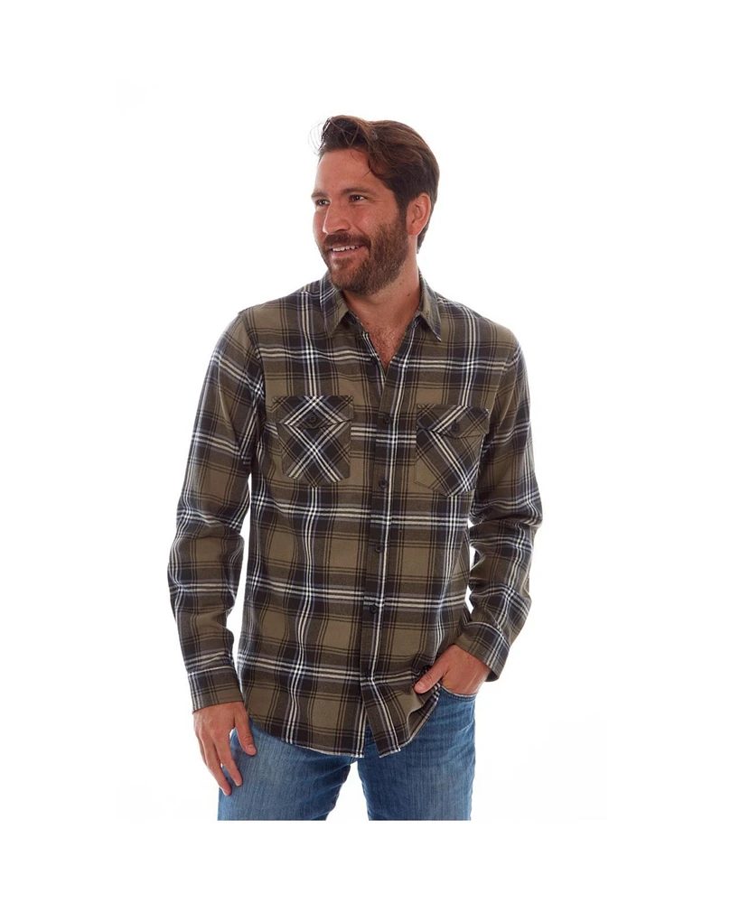 Px Men's Clothing Long Sleeve Flannel Shirt