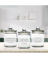 Amici Home Stockholm Glass Round Canister - Storage