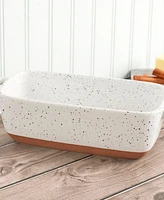 Denmark Tools for Cooks Speckled Stoneware 1.7-Qt. Loaf Pan