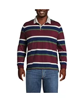 Lands' End Big & Tall Long Sleeve Stripe Rugby Shirt