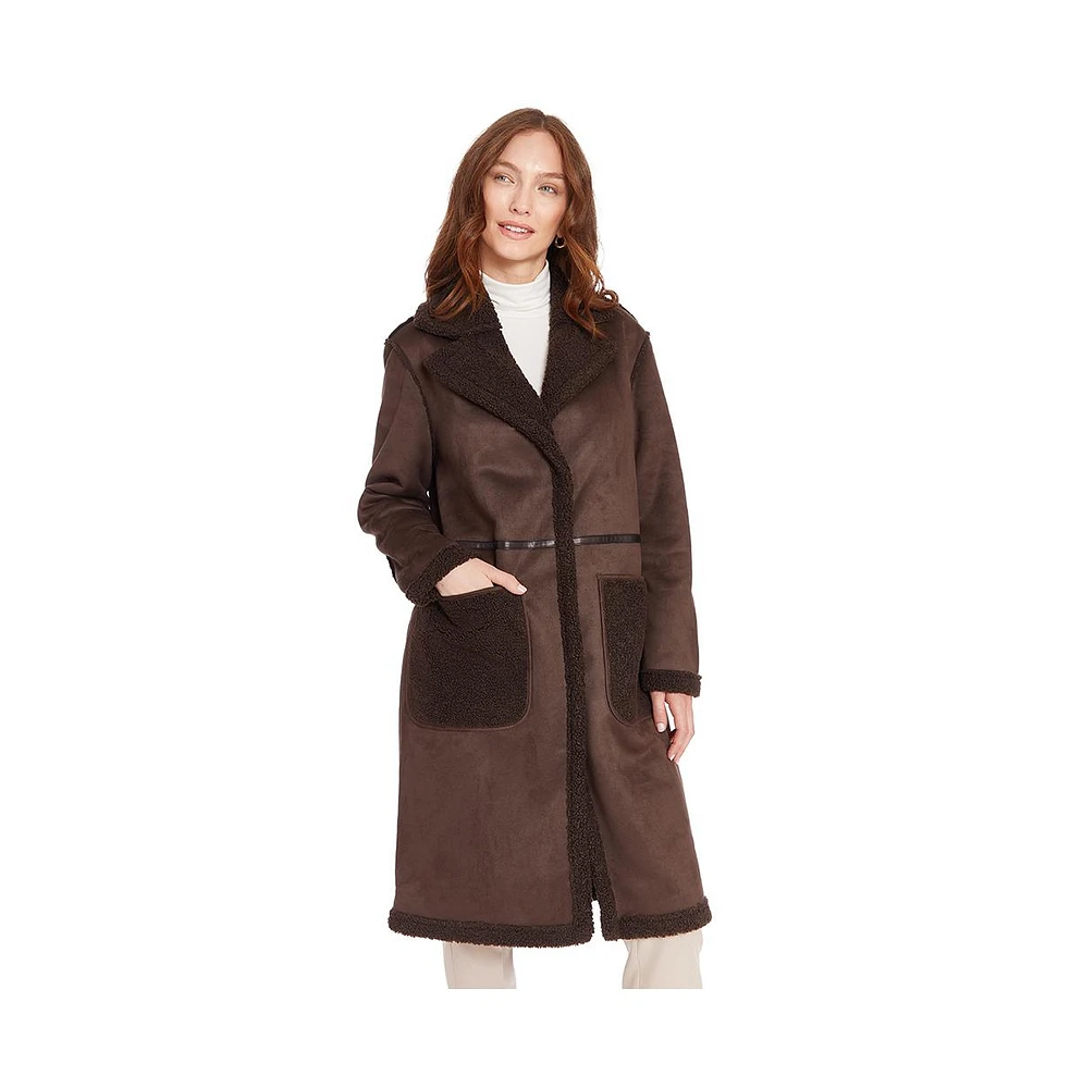 Frye Women's Sharika Faux Shearling Coat