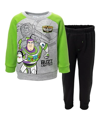 Disney Pixar Toddler Boys Toy Story Buzz Lightyear Fleece Pullover Sweatshirt and Pants Set to