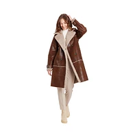 Frye Women's Kimmy Long Faux Shearling Coat