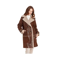 Frye Women's Kimmy Long Faux Shearling Coat