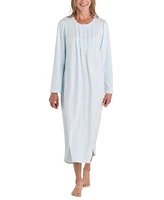 Miss Elaine Women's Paisley-Print Lace-Trim Nightgown