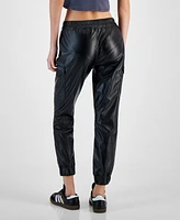 Madden Girl Juniors' Coated High-Rise Jogger Pants