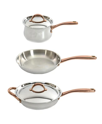 BergHOFF Ouro Gold 5pc 18/10 Stainless Steel Starter Set, Rose Gold Handles