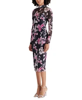 Steve Madden Women's Vivienne Floral Turtleneck Dress