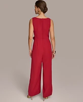 Donna Karan New York Women's Bow-Trim Straight-Leg Jumpsuit