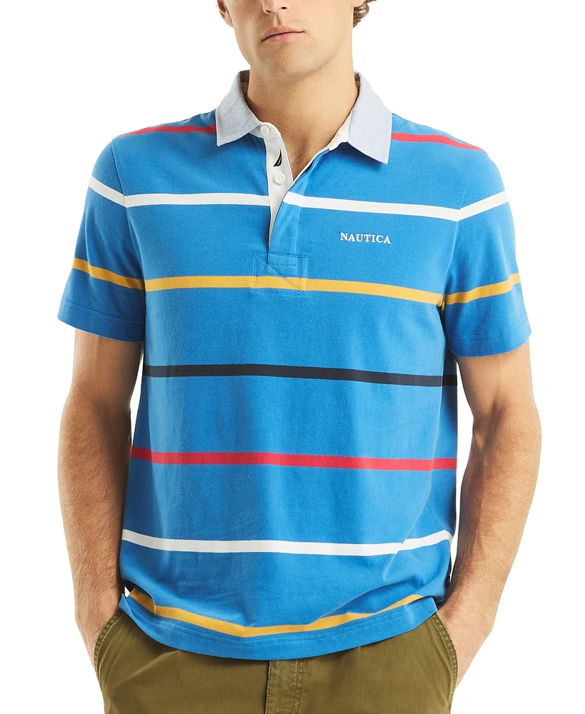 Nautica Men's Classic-Fit Striped Rugby Polo