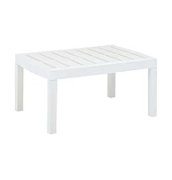 vidaXL Patio Table White 30.7"x21.7"x15" Plastic