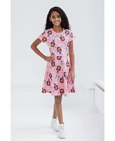 Dreamworks Gabby's Dollhouse Toddler Girls Pandy Paws Cakey Cat MerCat French Terry Skater Dress to