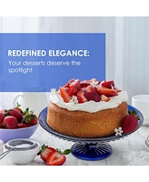 Amici Home Diamond Footed Glass Cake Stand