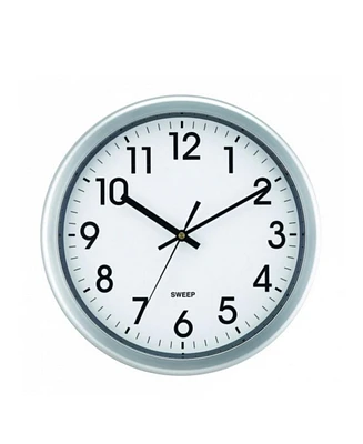 Impecca 12 Inch Quiet Movement Wall Clock - Silver