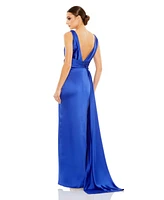 Mac Duggal Women's Sleeveless Self Tie Draped Gown