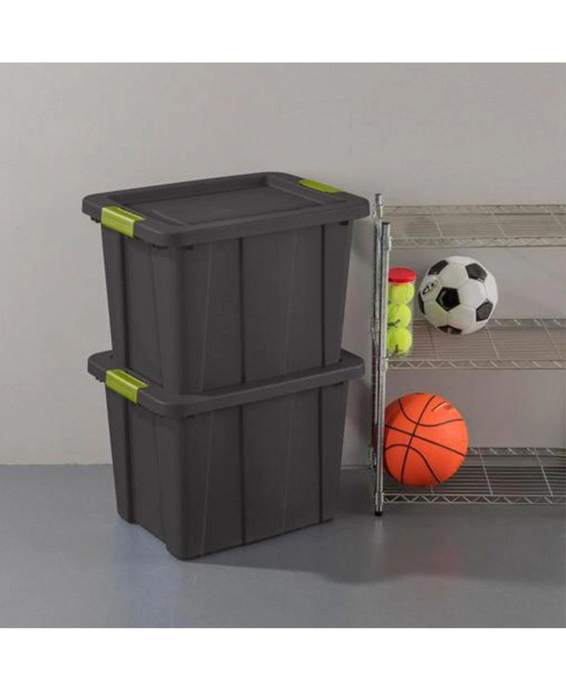Sterilite Tuff1 Latching 18 gal Stacking Plastic Storage Box with Lid, (6 Pack)
