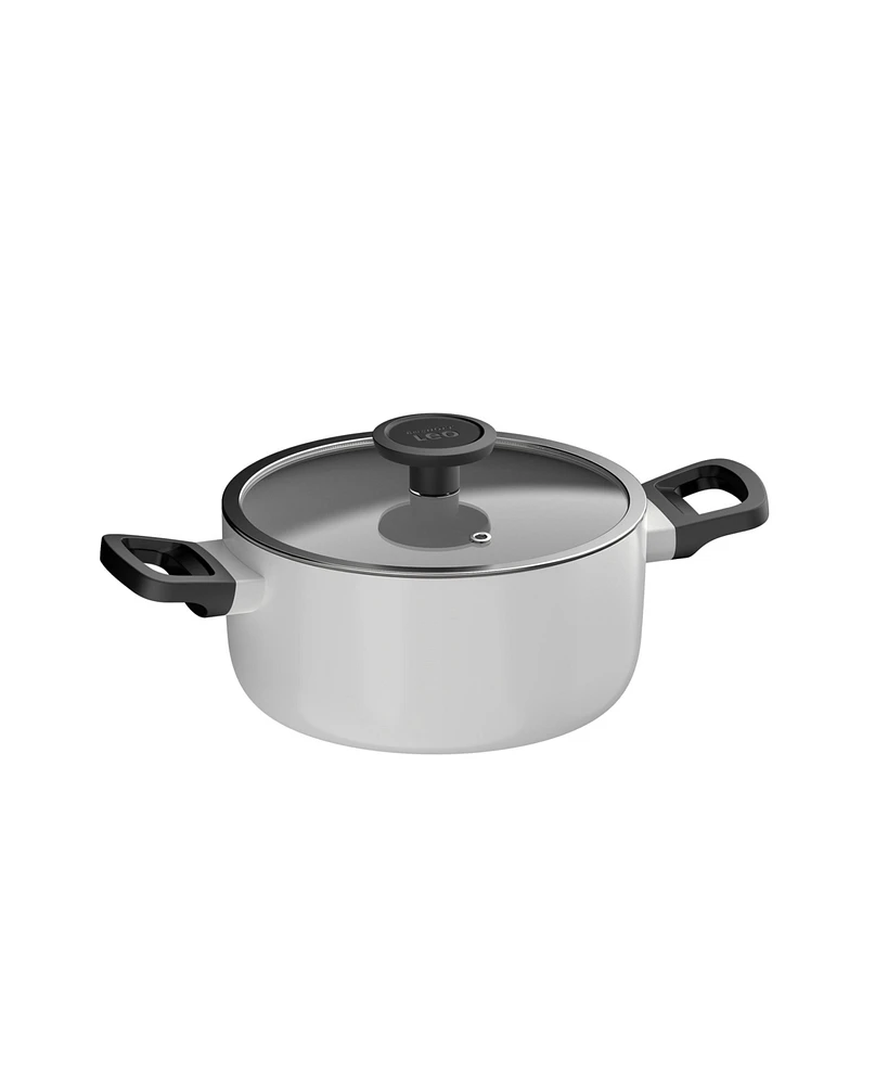 BergHOFF Leo Glints Nonstick Recycled Aluminum Stockpot 8", 3qt. With Glass Lid