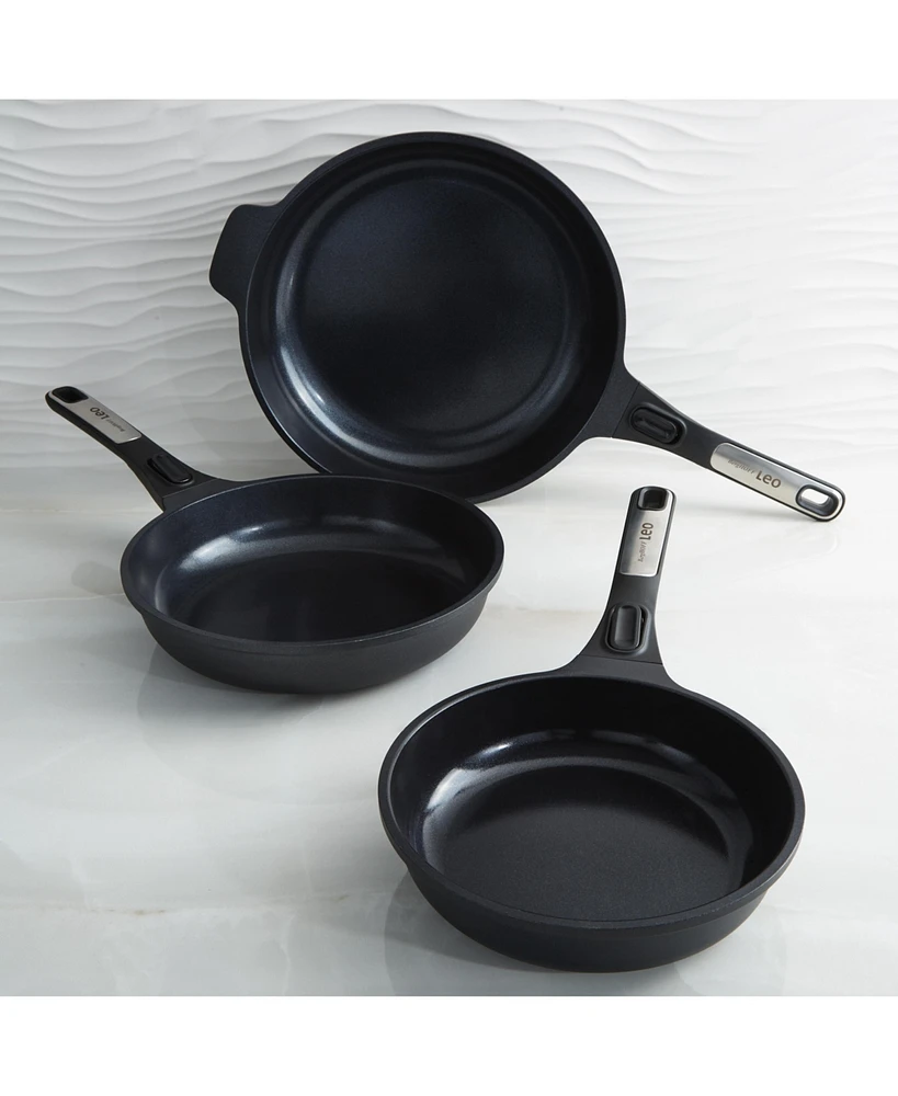 BergHOFF Leo Phantom 3pc Nonstick Ceramic Fry Pan Set, Recycled