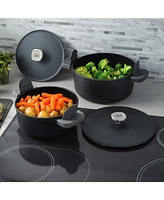 BergHOFF Leo Phantom 4pc Nonstick Ceramic Stockpot Set, Recycled