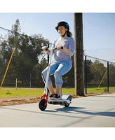 Razor E200S Seated Electric 12 Mph Scooter w/ Twist Grip Throttle & Brake, White