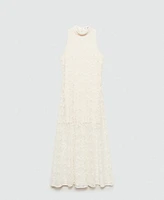 Mango Women's Lace Detail Gown