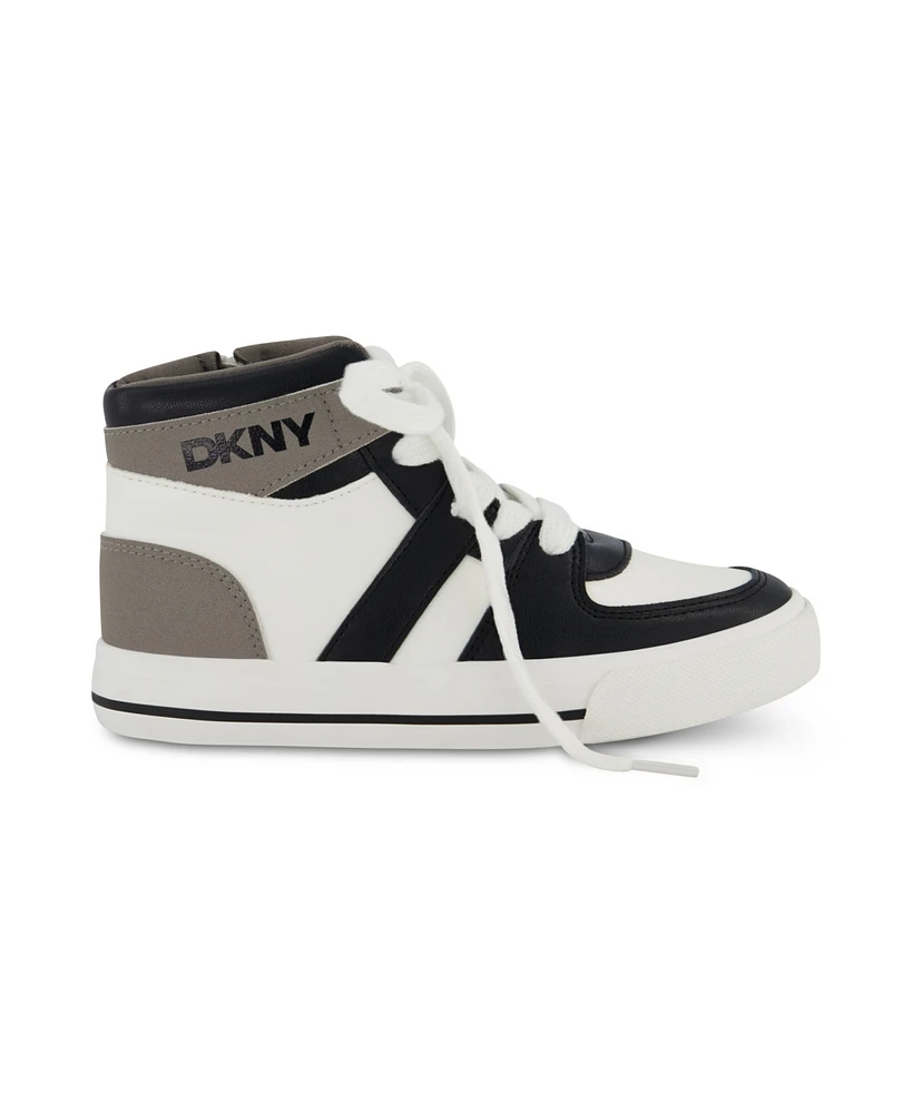 Dkny Little and Big Boys Ashton Tony High Top Sneaker