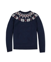 Hope & Henry Women's Long Sleeve Fair Isle Raglan Sweater