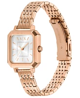 A|X Armani Exchange Women's Quartz Three-Hand Rose Gold Stainless Steel Watch 27mm