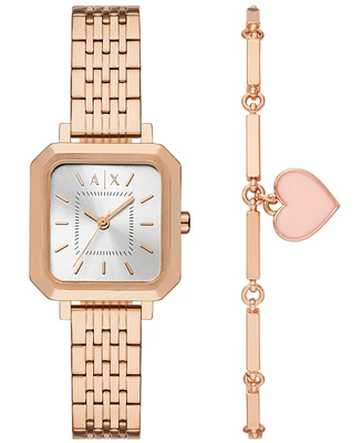A|X Armani Exchange Women's Quartz Three-Hand Rose Gold Stainless Steel Watch 27mm