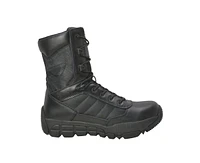 AdTec Men's 9" Full Grain Leather Side Zipper Waterproof Tactical Boot, Black