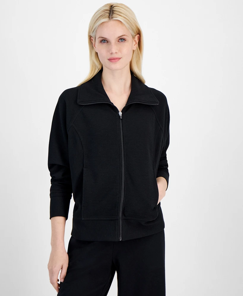 Id Ideology Women's Ottoman Full-Zip Top, Created for Macy's