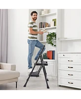 Streamdale Furniture Sturdy 2-Step Ladder Stool Safety and Convenience Combined