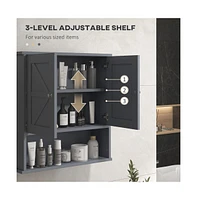 Slickblue Grey Bathroom Cabinet/Wall Cabinet – Sleek and Functional Storage Solution for Any Bathroom