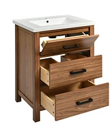 Slickblue Bathroom Vanity with Ceramic Basin Sink for a Sleek, Modern Design