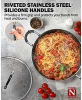 Cook N Home 8-Piece Heavy Gauge Nonstick Kitchen Cookware Sets, Stay Cool Handle, Black