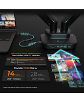 j5create Ergonomic Dual-Monitor Mount with Docking Station, JTSA302