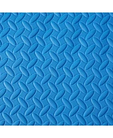 BalanceFrom Fitness 96 Sq Ft Interlocking Eva Foam Exercise Mat Tiles, Blue