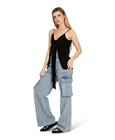 Belle & Bloom Women's First Class Reversible Tie Top