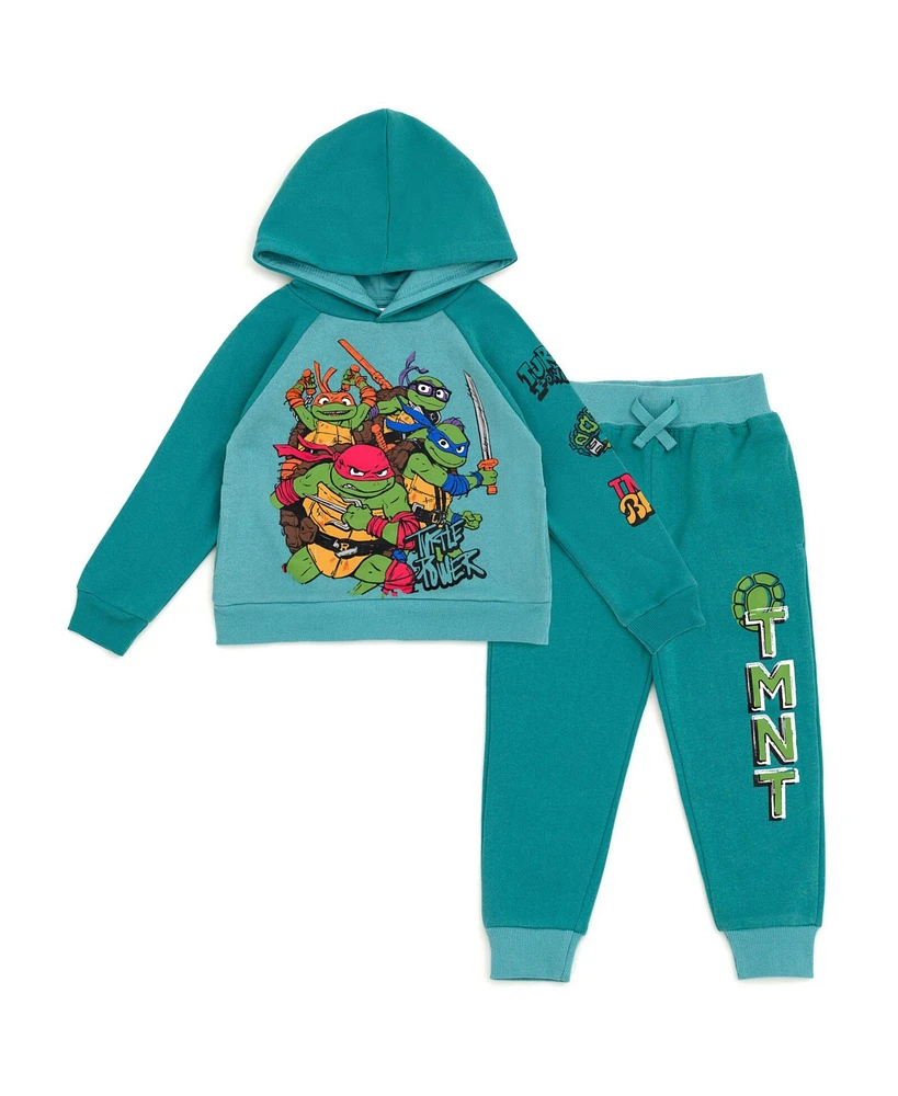 Teenage Mutant Ninja Turtles Toddler Boys Fleece Pullover Hoodie and Pants Outfit Set to (2T