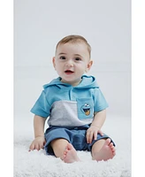 Sesame Street Baby Boys Cookie Monster Pullover Hoodie and French Terry Shorts Newborn to