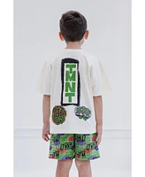 Teenage Mutant Ninja Turtles Little Boys T-Shirt and French Terry Shorts Outfit Set to (2T - 10-12)