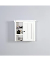 Slickblue Bathroom Wooden Wall Cabinet with a Door