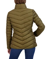 Hfx Women's Lightweight Quilted Puffer Jacket, Removable Hood