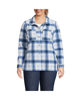 Lands' End Plus Anyweather Fleece Shirt Jacket