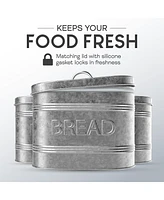 Amici Home Rustic Kitchen Metal Bread Bin
