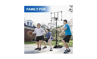 Slickblue Adjustable Portable Basketball Hoop for Versatile Play