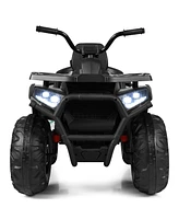 Costway 12V Kids Electric 4-Wheeler Atv Quad 2 Speeds Ride On Car w/MP3&Led Lights